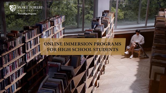 Video preview for Online Immersion Program Trailer