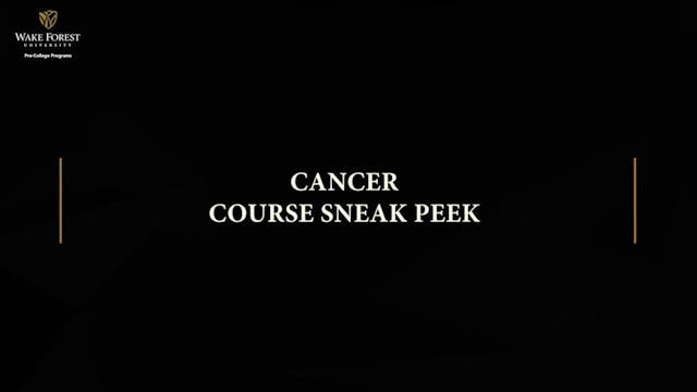 Video preview for Cancer Medicine Course Sample Video