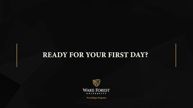 Video preview for Ready for your first day?