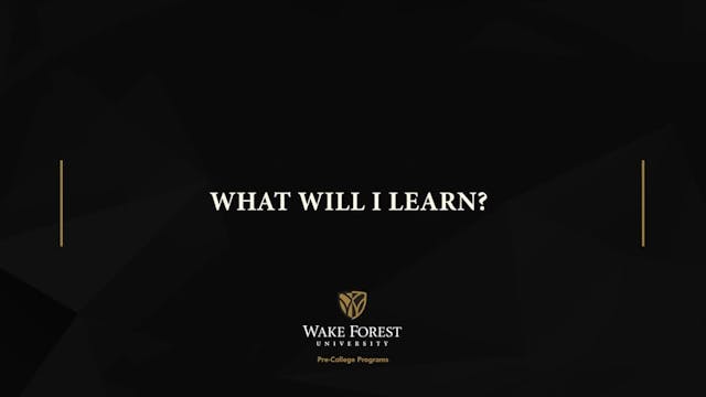 Video preview for What will I learn?