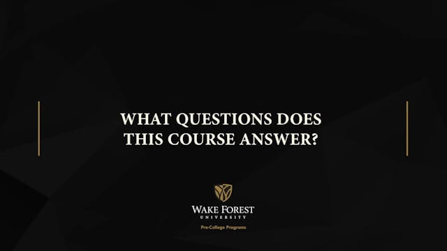 Video preview for What questions does this course answer?