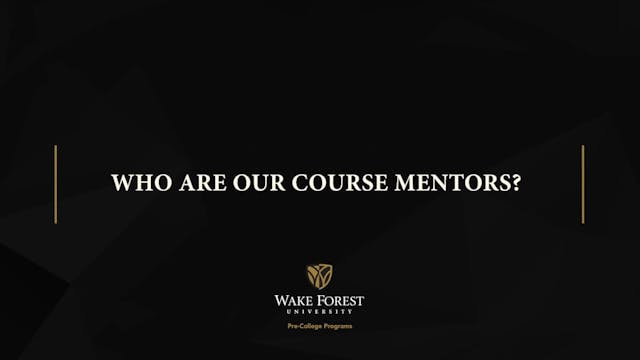 Video preview for Who are our course mentors?
