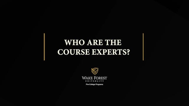 Video preview for Who are the course experts?