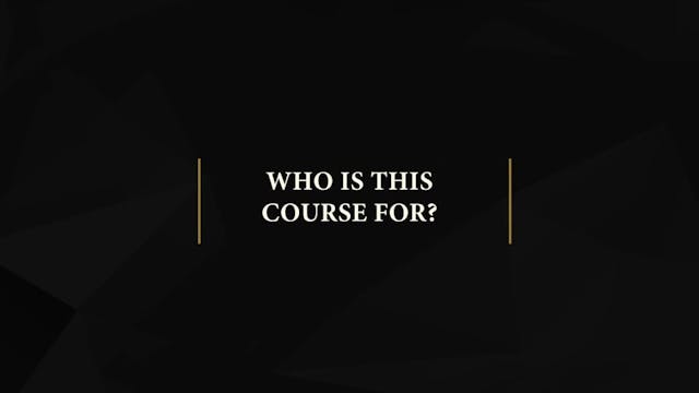 Video preview for Who Is This Course For?
